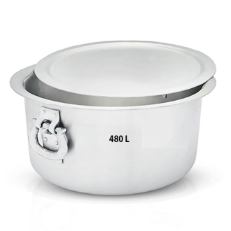 Nadstar Aluminium Sufuria 480L with Lid & Handle 59KG Gauge 5G 5.40MM Aluminium Tapela Patila with Handles Commercial Tope No.84