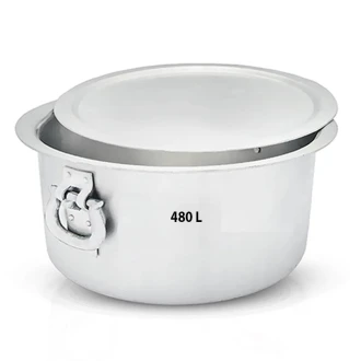 Nadstar Aluminium Sufuria 480L with Lid & Handle 59KG Gauge 5G 5.40MM Aluminium Tapela Patila with Handles Commercial Tope No.84
