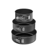 Decakila Spring Foam 3Pcs Nonstick Cake Pans Leakproof Round Cake Pan Set Bakeware Cheesecake Pan KMTT078B