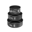 Decakila Spring Foam 3Pcs Nonstick Cake Pans Leakproof Round Cake Pan Set Bakeware Cheesecake Pan KMTT078B