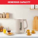Tefal Morning Cordless Kettle 1.7L 2400W with Removable Washable Filter 360° Rotational Base One-Cup Indicator White KO2M0B27