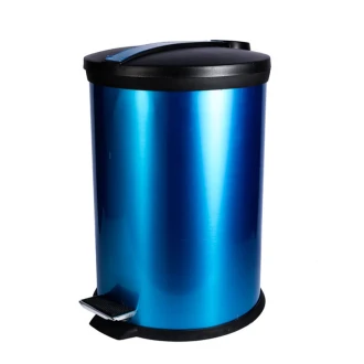Nadstar Dustbin Pedal Steel 20 Liter Blue B09-20LP Offer Product with Dent
