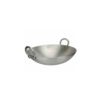 Nadstar Aluminium Karai No4 Heavy Base Aluminum Kadai Deep Frying Kadai with Handle for Kitchen