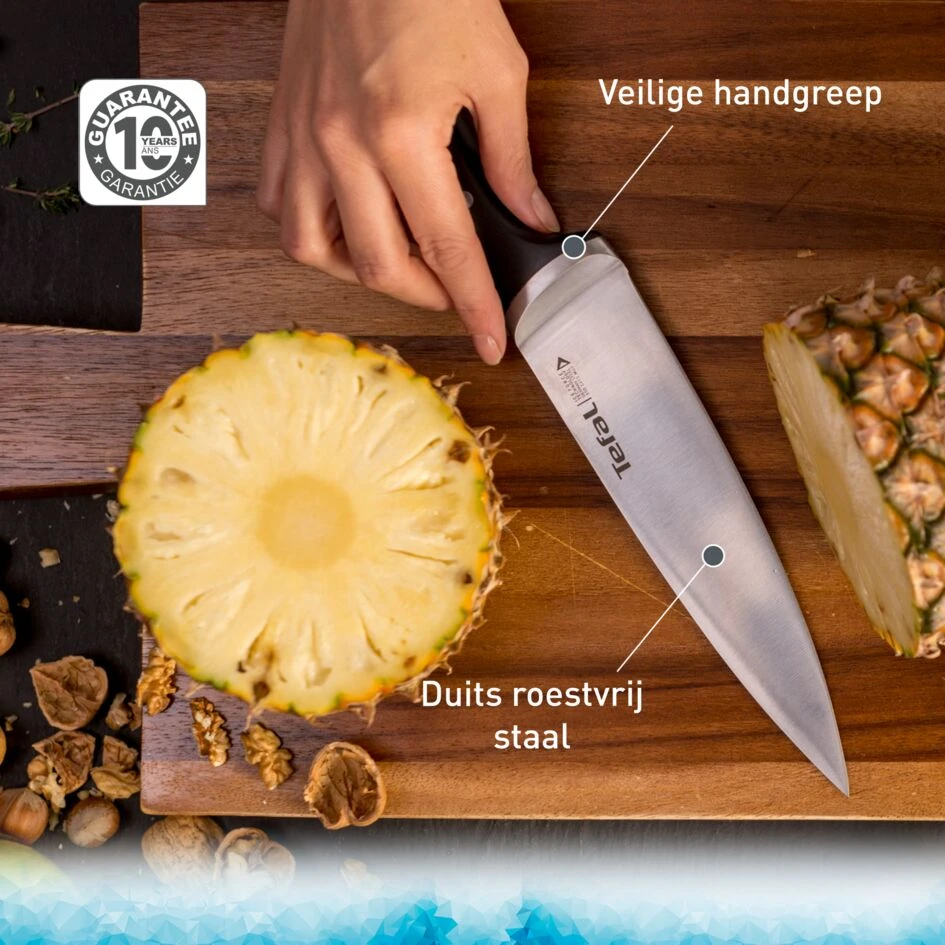 Tefal Ice Force Wooden Block With 5 Slots And 5 Knives: Bread Knife 20 Cm / Chef Knife 20 Cm / Santoku Knife 18 Cm / Paring Knife 11 Cm / Carving Knife 9 Cm K232S574 7 Tefal Ice Force Wooden Block With 5 Slots And 5 Knives: Bread Knife 20 Cm / Chef Knife 20 Cm / Santoku Knife 18 Cm / Paring Knife 11 Cm / Carving Knife 9 Cm K232S574