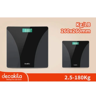 Decakila Bathroom Scale 2.5-180KG Scale for Body Weight Weighing Professional Clear LED Display and Step-On KMTT038W