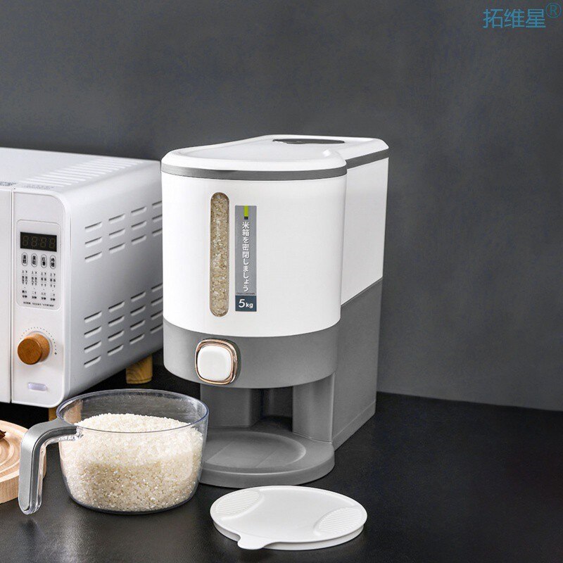 Nadstar Rice Bucket 5Kg Food Grain Storage Container Large Capacity Storage Box 950-2021-5 3 Nadstar Rice Bucket 5Kg Food Grain Storage Container Large Capacity Storage Box 950-2021-5