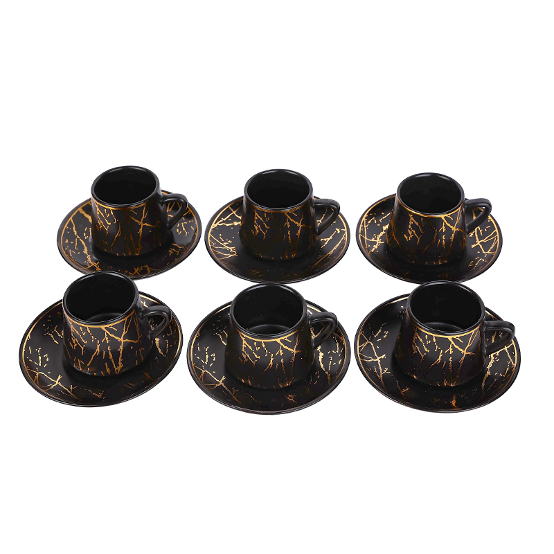 Nadstar Porcelain Cup &Amp; Saucer Golden Print Tea Coffee Cups 0030-1/2 5 Nadstar Porcelain Cup &Amp; Saucer Golden Print Tea Coffee Cups 0030-1/2