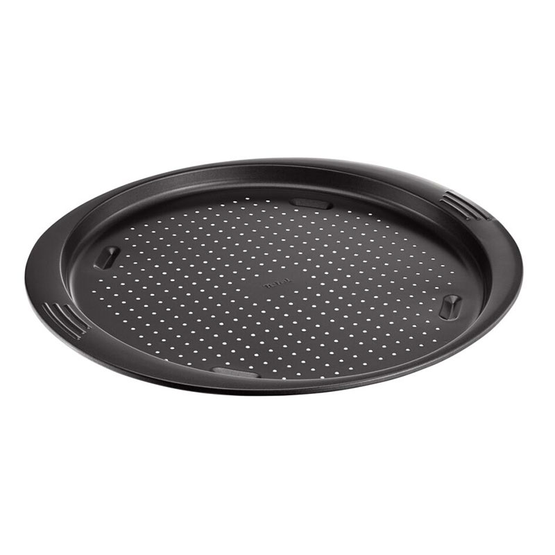 Tefal Easy Grip Pizza Pan Round 34 Cm Carbon Steel Easy Handling Large Handles Non-Stick Coating Easy Release Easy Cleaning Dark Grey J1629045 1 Tefal Easy Grip Pizza Pan Round 34 Cm Carbon Steel Easy Handling Large Handles Non-Stick Coating Easy Release Easy Cleaning Dark Grey J1629045