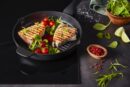 Tefal Unlimited Grill Pan 26x26CM Titanium Non Stick Anti Scratch Safe Non Stick G6 Unlimited Round Grillpan With Pouring Edge Frying Pan Black Cast Aluminum E2294074
