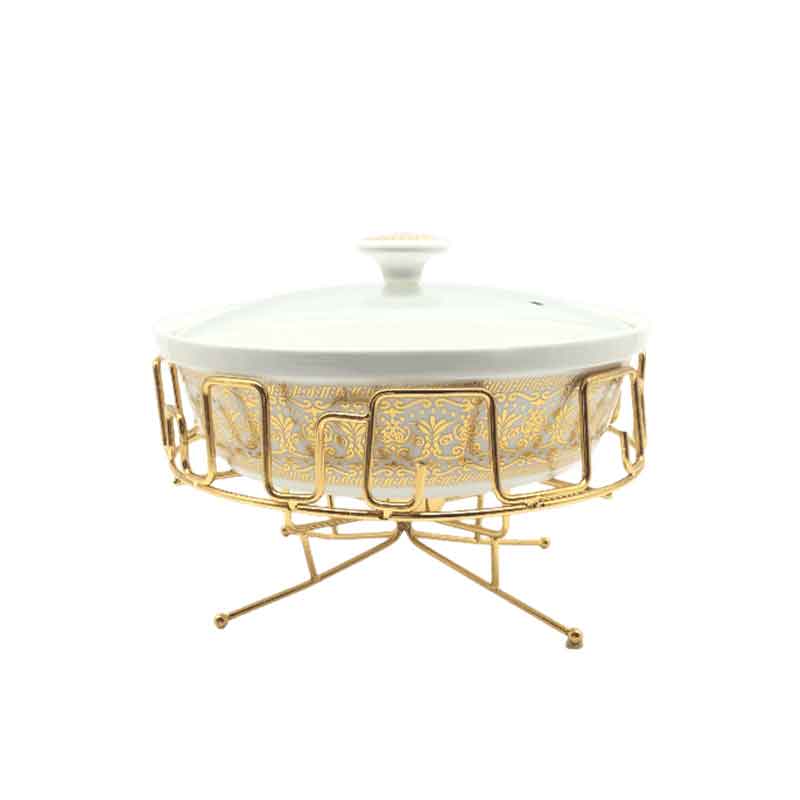 Nadstar Chafing Dish For Buffet Stoves Made Of Ceramic Soup Pot Porcelain Food Serving 236-61 2 Nadstar Chafing Dish For Buffet Stoves Made Of Ceramic Soup Pot Porcelain Food Serving 236-61