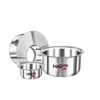 Nadstar Aluminum Sufuria 12Pcs With Lid 12-23 Cookware Set Tope Cooking Pot With Lid and Handle for Commercial Use - Kitchen Heavy Duty