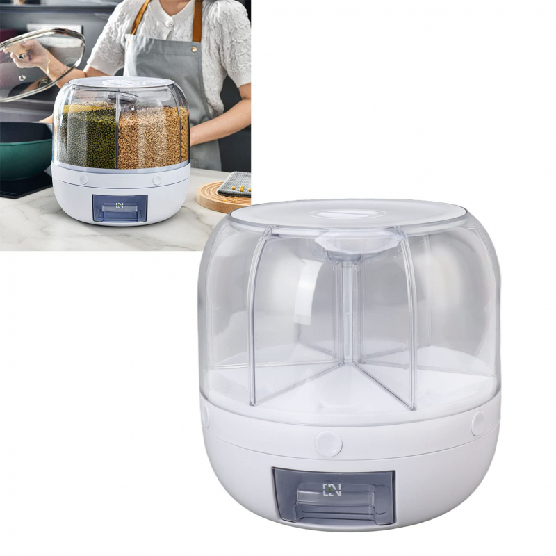 Nadstar Rice Bucket Dispenser 5Kg Food Grain Storage Container Large Capacity Storage Box 916-6026 10 Nadstar Rice Bucket Dispenser 5Kg Food Grain Storage Container Large Capacity Storage Box 916-6026