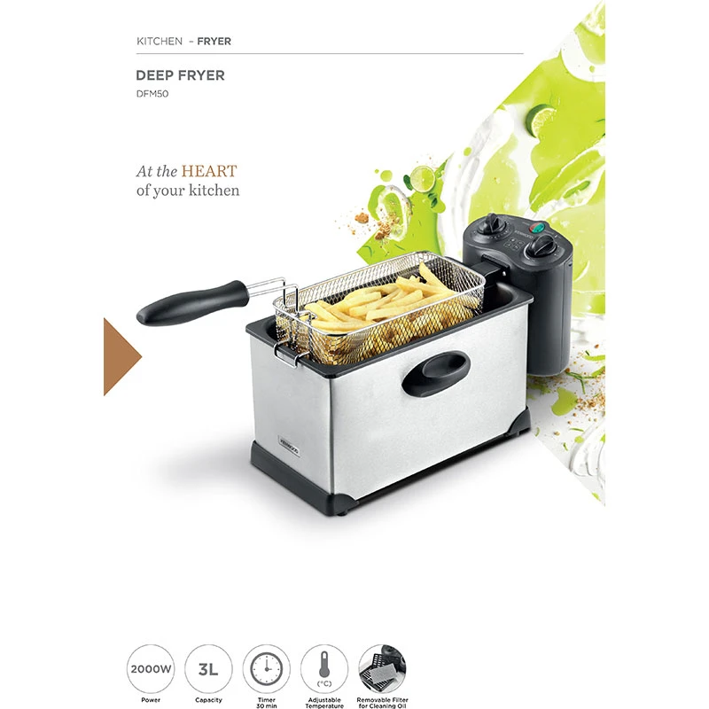Kenwood Deep Fryer 3L 2000W With View Window And Stainless Steel Lid For Home Kitchen Dfm50.000Ss 6 Kenwood Deep Fryer 3L 2000W With View Window And Stainless Steel Lid For Home Kitchen Dfm50.000Ss