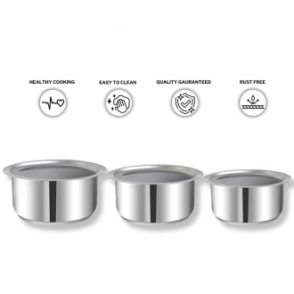 Nadstar Aluminum Sufuria 12Pcs With Lid 12-23 Cookware Set Tope Cooking Pot With Lid and Handle for Commercial Use - Kitchen Heavy Duty Half Polished