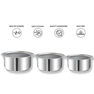 Nadstar Aluminum Sufuria 12Pcs With Lid 12-23 Cookware Set Tope Cooking Pot With Lid and Handle for Commercial Use - Kitchen Heavy Duty Half Polished