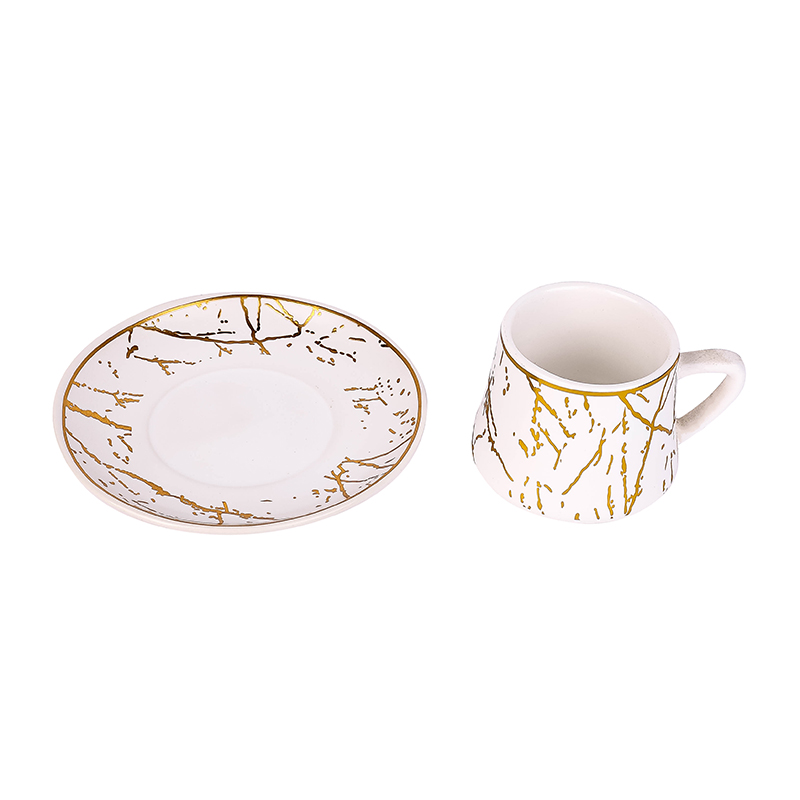Nadstar Porcelain Cup &Amp; Saucer Golden Print Tea Coffee Cups 0030-1/2 3 Nadstar Porcelain Cup &Amp; Saucer Golden Print Tea Coffee Cups 0030-1/2