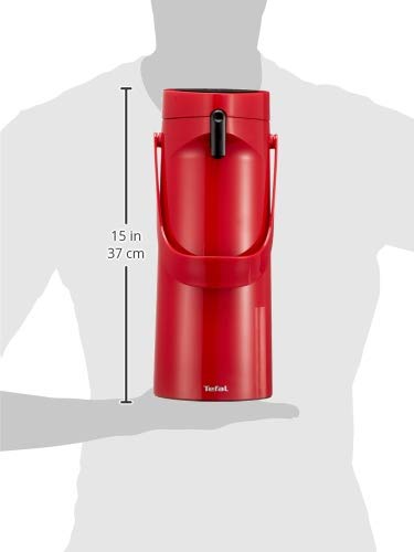 Tefal Pump Vacuum Jug Flask Ponza 1.9L Red Flask Insulated With Inner Glass K3140314 2 Tefal Pump Vacuum Jug Flask Ponza 1.9L Red Flask Insulated With Inner Glass K3140314