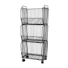 Nadstar Storage Rack Stainless Steel 3 Layers with Wheels Kitchen Standing Storage Rack HP22-029H