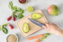 Tefal Fresh Kitchen Santoku Knife With Cover 12cm Titanium Non Stick Coating Ideal For Slicing & Chopping All Types of Food High Performance Stainless Steel K1220104