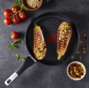 Tefal Unlimited Grill Pan 26x26CM Titanium Non Stick Anti Scratch Safe Non Stick G6 Unlimited Round Grillpan With Pouring Edge Frying Pan Black Cast Aluminum E2294074