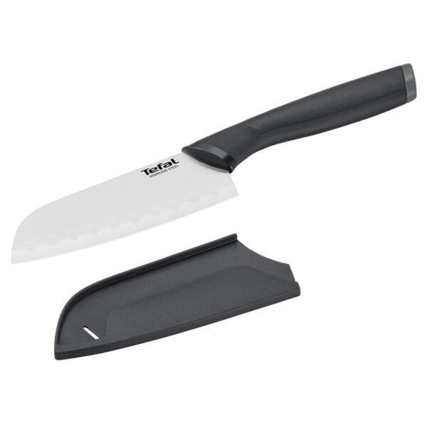 Tefal Comfort Santoku Knife 12Cm Ideal For Slicing &Amp; Chopping All Types Of Food High Performance Stainless Steel K2213604