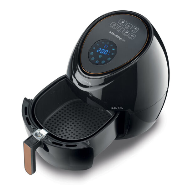Kenwood Digital Air Fryer XXL 5.5L 2.4Kg 1800W With Rapid Hot Air Circulation For Frying Grilling Broiling Roasting Baking And Toasting HFP50.000BK