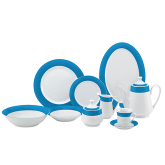 Nadstar Dinner Set 47pcs Porcelain Dark Blue RSPD003