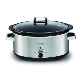 Kenwood Slow Cooker 6.5L Slow Rice Cooker with 3 Heat Settings (Low High & Warm) Preserves Flavour Herbs & Spices are Absorbed Well Meat Becomes Extremely Tender SCM70.000SS