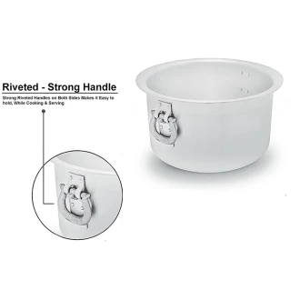 Nadstar Aluminium Sufuria 4pcs with Lid & Handle 75L 85L 100L 110L Cookware Set Tope Cooking Pot for Commercial Use - Gauge 7 Kitchen Heavy Duty Tapela