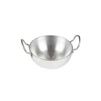 Nadstar Aluminium Classic Karai 8.25" No3 Heavy Base Aluminum Kadai Deep Frying Kadai with Handle for Kitchen