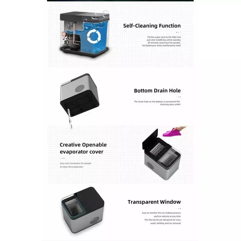 Digiwave Ice Maker 15Kg Rapid Cooling Energy Saving Quiet Operation Touch Panel Dw-Icm2022 7 Digiwave Ice Maker 15Kg Rapid Cooling Energy Saving Quiet Operation Touch Panel Dw-Icm2022