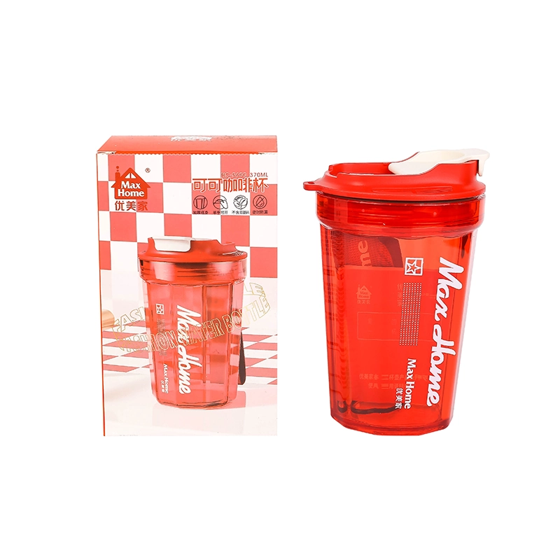 Max Home Sport Bottle 370Ml Water Bottle Glass Travel Coffee Mug Plastic Trit 2 Max Home Sport Bottle 370Ml Water Bottle Glass Travel Coffee Mug Plastic Trit