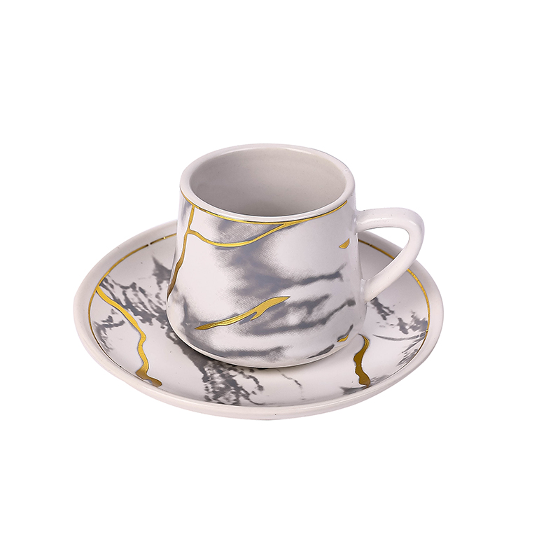Nadstar Porcelain Cup &Amp; Saucer Golden Print Tea Coffee Cups 0035-1/2 9 Nadstar Porcelain Cup &Amp; Saucer Golden Print Tea Coffee Cups 0035-1/2