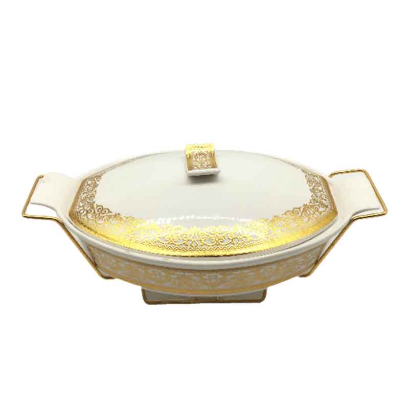 Nadstar Chafing Dish For Buffet Stoves Made Of Ceramic Soup Pot Porcelain Food Serving 375-71 3 Nadstar Chafing Dish For Buffet Stoves Made Of Ceramic Soup Pot Porcelain Food Serving 375-71
