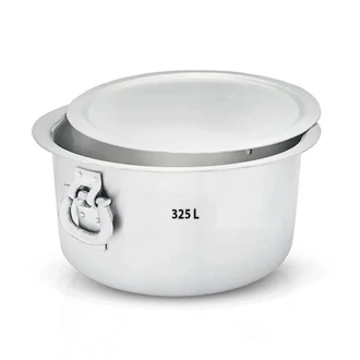 Nadstar Aluminium Sufuria 325L with Lid & Handle 41.5KG Gauge 5G 5.40MM Aluminium Tapela Patila with Handles Commercial Tope No.72