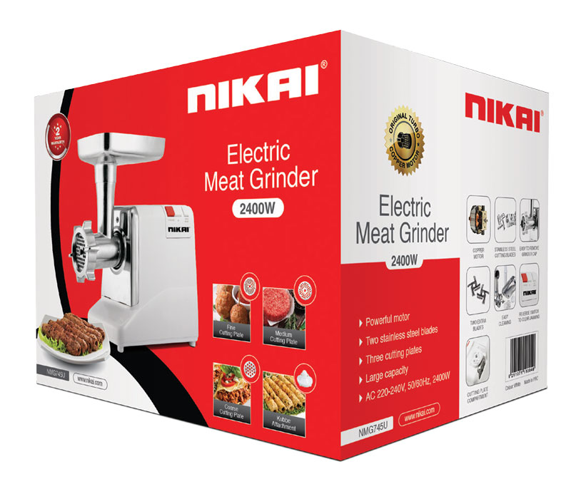 Nikai Meat Grinder 2400W 2 Steel Blades Nmg745U 2 Nikai Meat Grinder 2400W 2 Steel Blades Nmg745U