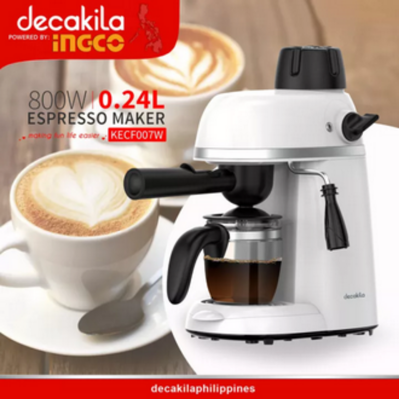 Decakila Espresso Maker 0.24L 800W Die-Casting Aluminum Alloy Boiler With Fronting Function Boil-Dry Protection Kecf007W 5 Decakila Espresso Maker 0.24L 800W Die-Casting Aluminum Alloy Boiler With Fronting Function Boil-Dry Protection Kecf007W