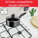 Tefal Dark Stone Cookware Set 11PCS Non Stick Thermo Signal 100% Safe Stewpots 22/24 CM + Lids Saucepan 18 CM Frypan 28 CM Wokpan 28 CM Spoon Ladle B491SB85