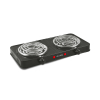 Decakila Coil Plate Double 2000W 2 Burner Plate 5 Heat Setting Stainless Burner Cap Light Indicator - Auto-Thermostat Control KECC002B