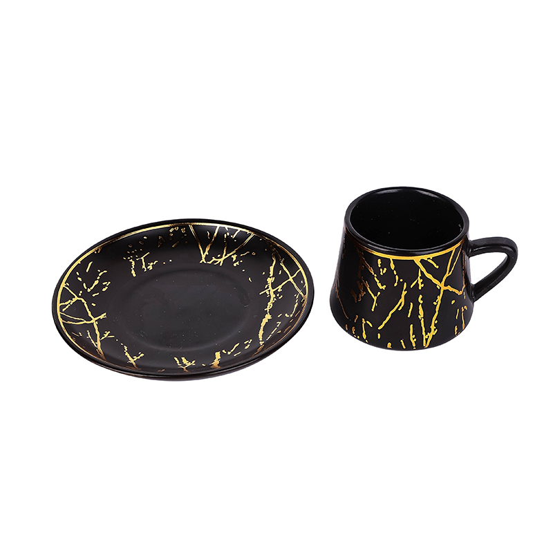 Nadstar Porcelain Cup &Amp; Saucer Golden Print Tea Coffee Cups 0030-1/2 7 Nadstar Porcelain Cup &Amp; Saucer Golden Print Tea Coffee Cups 0030-1/2