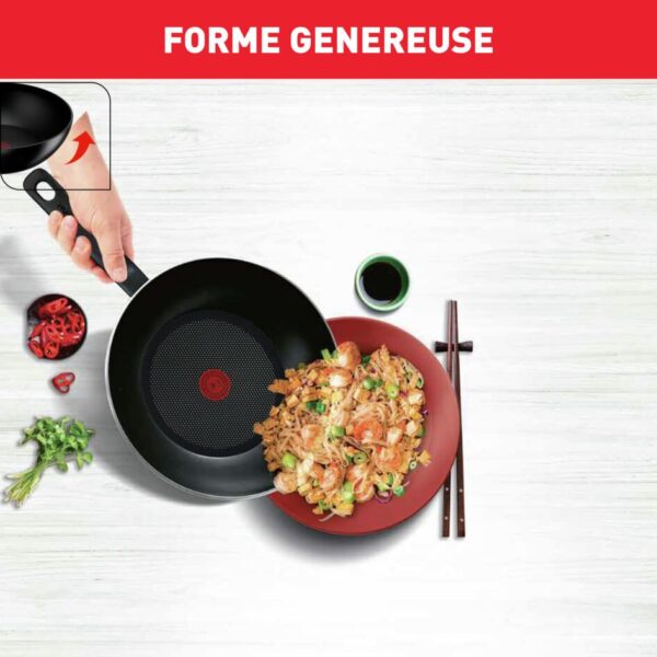 Tefal Super Cook Frypan 30Cm Non Stick Thermo Signal 100% Safe Frying Pan Black Aluminium B4590784