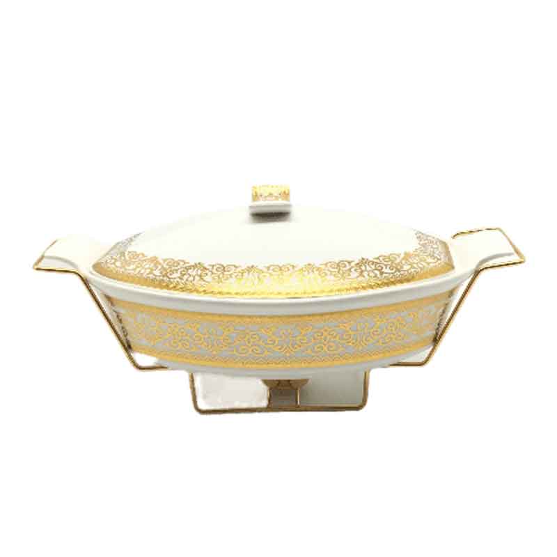 Nadstar Chafing Dish For Buffet Stoves Made Of Ceramic Soup Pot Porcelain Food Serving 375-71 1 Nadstar Chafing Dish For Buffet Stoves Made Of Ceramic Soup Pot Porcelain Food Serving 375-71