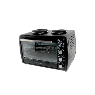 Westpoint Mini Oven 45L 2 Hotplate + Grill + Turnspit Black WOY-45215.4