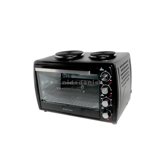 Westpoint Mini Oven 45L 2 Hotplate + Grill + Turnspit Black WOY-45215.4