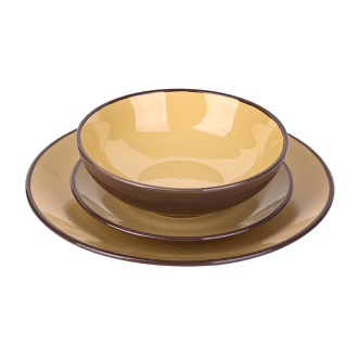 Nadstar Dinner Set 18pcs Porcelain Plate 6pcs  Bowl 6pcs  Soup Plate 6pcs 2023021