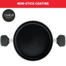 Tefal Super Cook Stew Pot 22cm + Lid Non Stick Thermo Signal 100% Safe Stew Pan Black Aluminium B4594584