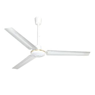 Decakila Ceiling Fan 56" 3 Blades 70W Indoor Ceiling Fan Brushed Nickel with Brushed Nickel Steel Blades KEFC076W