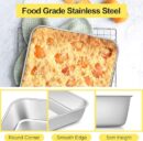 Nadstar Aluminium Square Tray 13" Cake Moulds Rectangle Baking Tray Deep Oven Pan for Lasagna Brownie Pizza Heavy Duty Anti-Rust Easy Clean No18