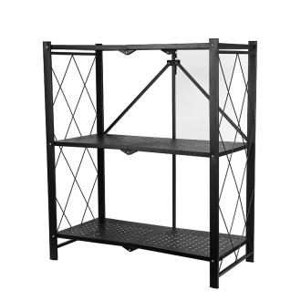 Nadstar Storage Rack Stainless Steel 3 Layers With Wheels Foldable HP95-776H