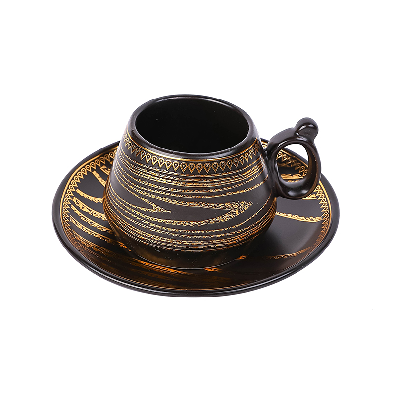 Nadstar Porcelain Cup &Amp; Saucer Golden Print Tea Coffee Cups 0031-1/2 9 Nadstar Porcelain Cup &Amp; Saucer Golden Print Tea Coffee Cups 0031-1/2